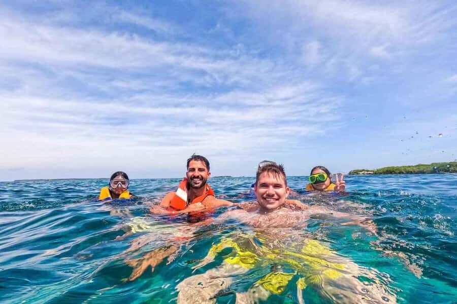 Cartagena: 5 Rosario Islands, Full party with drinks, Snorkeling and lunch - Isla Grande: Pablo Escobar’s submerged plane and a full hour on the island