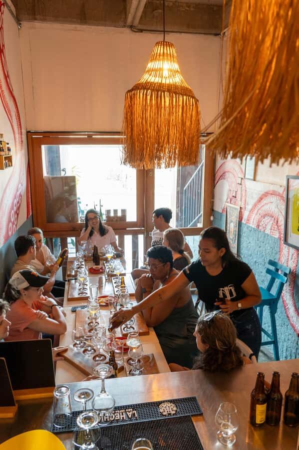 Cartagena: Colombian Craft Beer Tasting - How the food pairing with ceviche (or sandwich) makes the tasting click