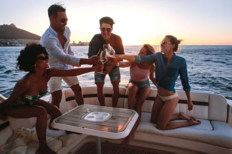 Cartagena: Party Boat to Cholon Beach with 2 Drinks & Lunch - Your Day Plan: Pickup at 7:30, Meet at Clock Tower, Back by 4:00