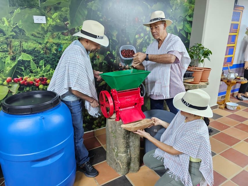 Coffee Experience with roasting show in Comuna 13 - Where You Start at Medallo Coffee (Floor -1 in the Colorful Building)