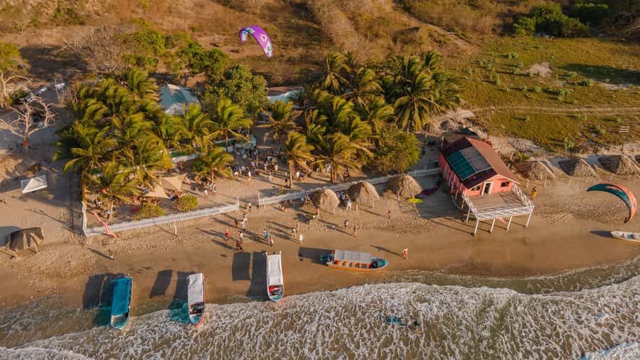 Eco-Luxury Beach Escape at Pink Mango, Tierra Bomba - The 25m eco-pool plus beach beds: where the day turns into a plan