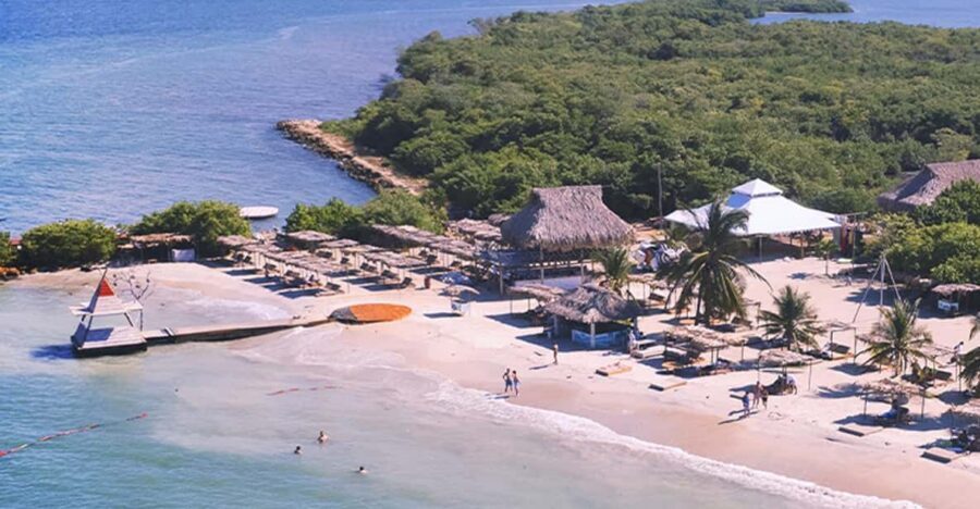 Fenix Beach Island Dinner - Where you’ll hang out between courses: swings, decor, and photo corners