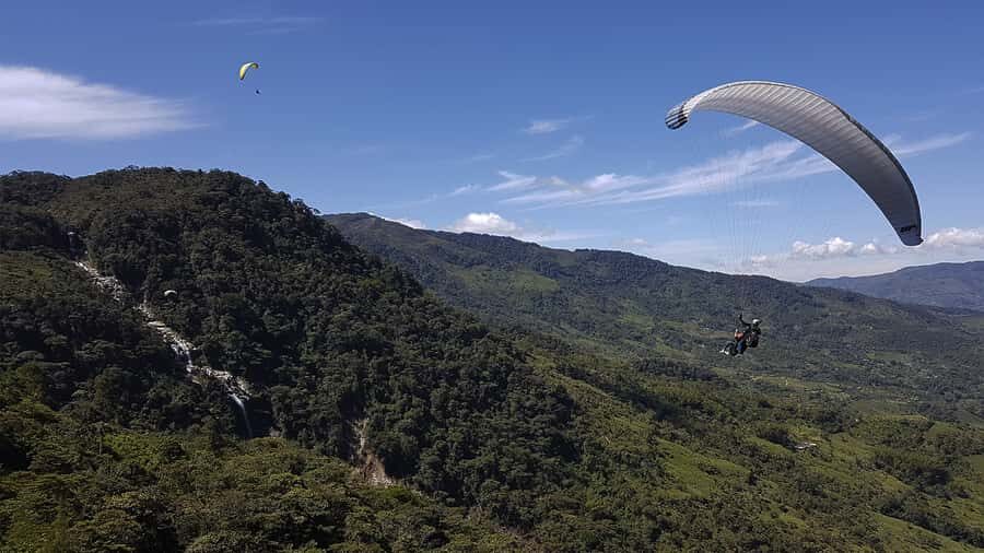 From Medellin: Private Paragliding Tour Over Waterfalls - The mountain lunch stop with a 360-degree view