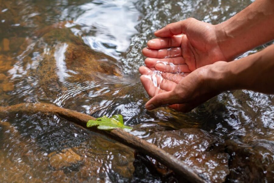 From Villa de Leyva: La Periquera Hiking Tour - The river swim: refreshing fun, plus the gear reality