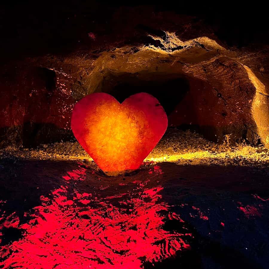 Nemocón Salt Mine Tour - Entering the salt mine: the salt heart and the water mirrors