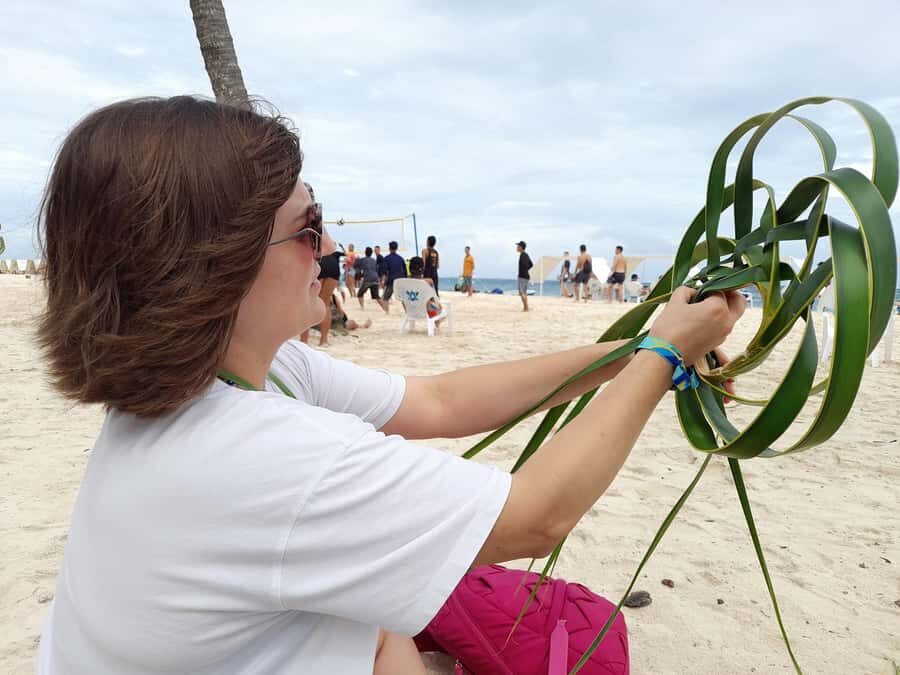 San Andres: Coco Art Workshop - Meeting Sky Near Bolívar Park and Getting to the Workshop
