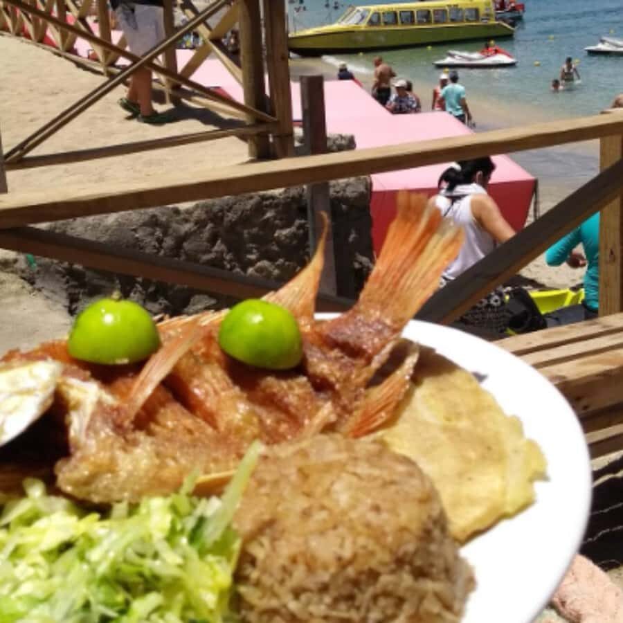 SANTAMARTA: Combo Daytour to Playa Blanca + Marine Aquarium & Lunch - Lunch at Playa Blanca: what’s included and how it lands