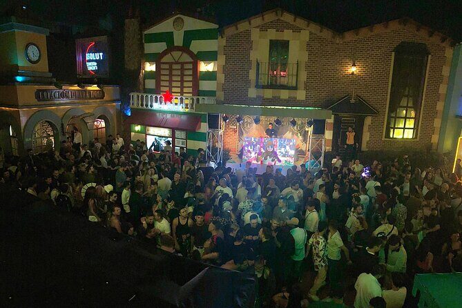 Theatron Party-Tour, 20 Clubs, Map, cocktail, bottle, After-party - Value Math: The $5 Tour Plus the 150k COP All-In Upgrade